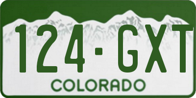 CO license plate 124GXT