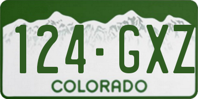 CO license plate 124GXZ