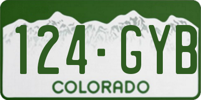 CO license plate 124GYB