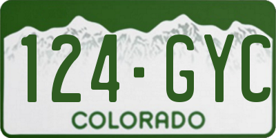 CO license plate 124GYC