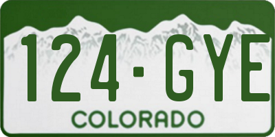 CO license plate 124GYE
