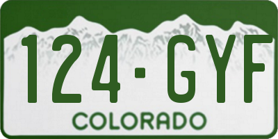 CO license plate 124GYF