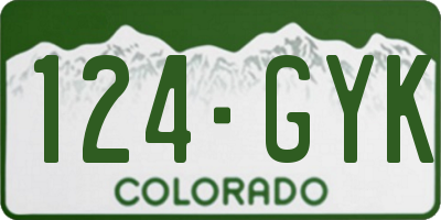 CO license plate 124GYK