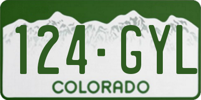 CO license plate 124GYL