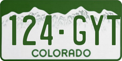 CO license plate 124GYT