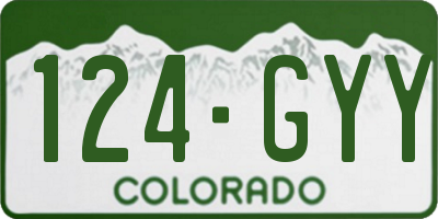 CO license plate 124GYY