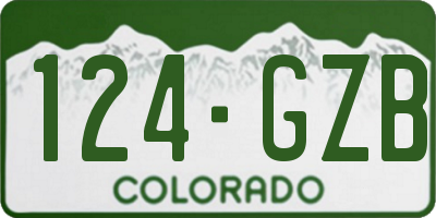 CO license plate 124GZB