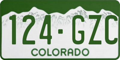 CO license plate 124GZC