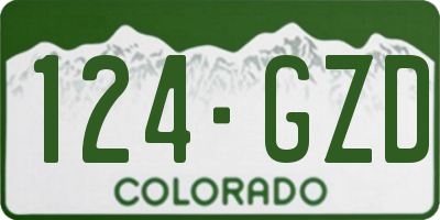 CO license plate 124GZD