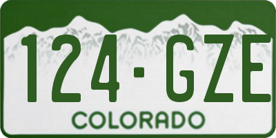 CO license plate 124GZE