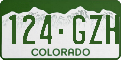 CO license plate 124GZH