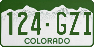 CO license plate 124GZI