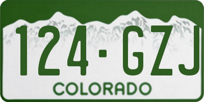 CO license plate 124GZJ