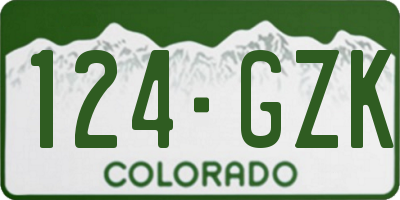 CO license plate 124GZK