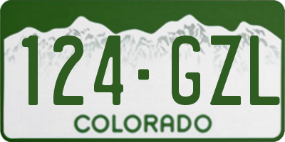 CO license plate 124GZL
