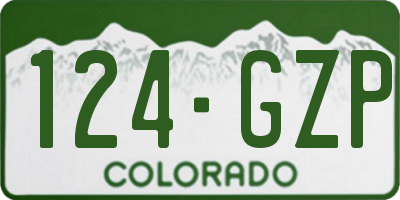 CO license plate 124GZP