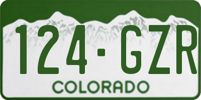 CO license plate 124GZR