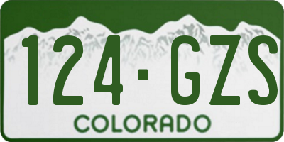 CO license plate 124GZS
