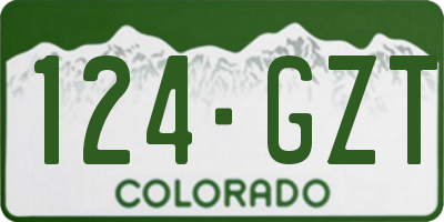 CO license plate 124GZT