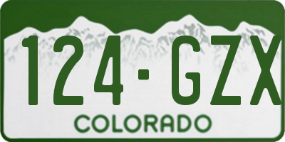 CO license plate 124GZX