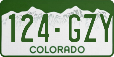 CO license plate 124GZY