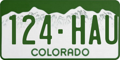 CO license plate 124HAU