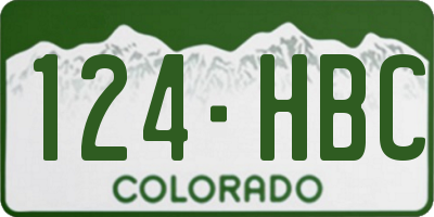 CO license plate 124HBC