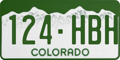 CO license plate 124HBH