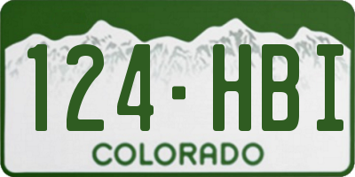 CO license plate 124HBI