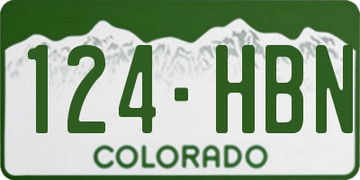 CO license plate 124HBN
