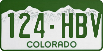 CO license plate 124HBV