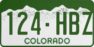 CO license plate 124HBZ
