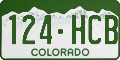 CO license plate 124HCB
