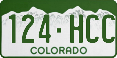 CO license plate 124HCC