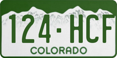 CO license plate 124HCF