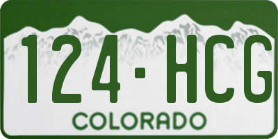 CO license plate 124HCG