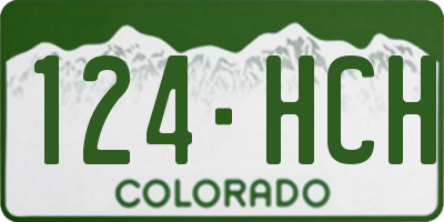 CO license plate 124HCH