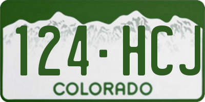 CO license plate 124HCJ