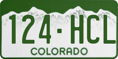 CO license plate 124HCL