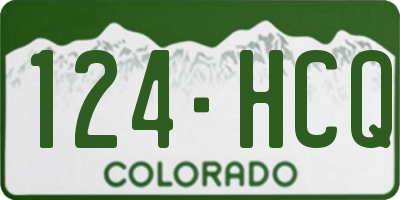 CO license plate 124HCQ