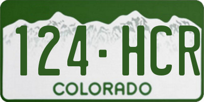 CO license plate 124HCR