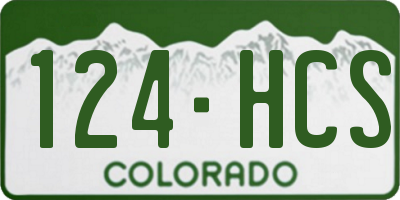 CO license plate 124HCS
