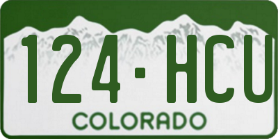 CO license plate 124HCU