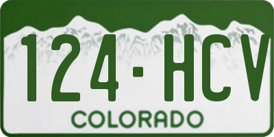 CO license plate 124HCV