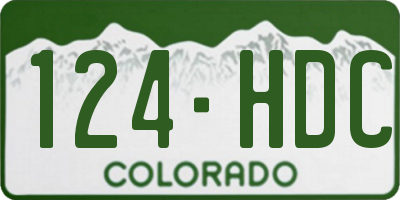 CO license plate 124HDC
