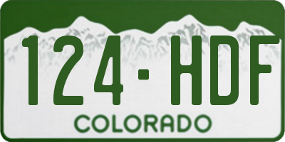 CO license plate 124HDF