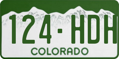 CO license plate 124HDH