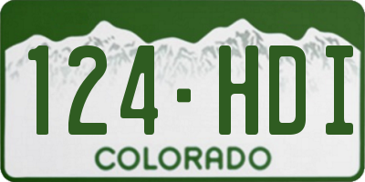 CO license plate 124HDI
