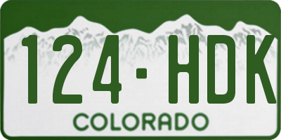 CO license plate 124HDK