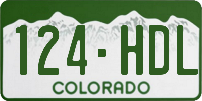 CO license plate 124HDL